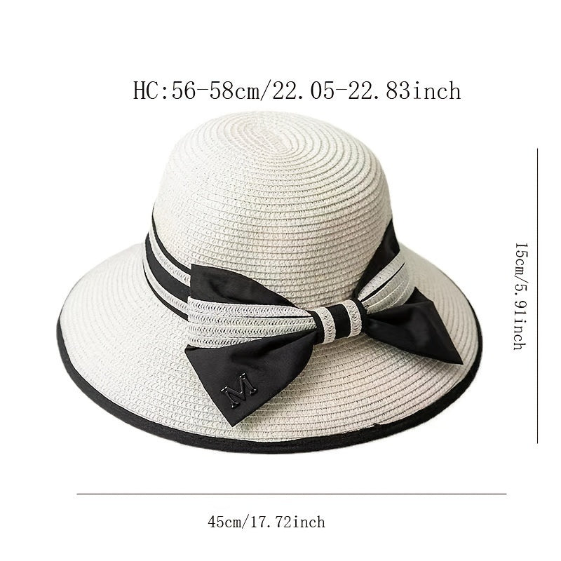 1pc Sun Hat; Beach Hat; Sun Protection; Foldable; Ribbon Hat; Women's Hat; Colors: Milky White/White/Beige/Pink/Brown Doba